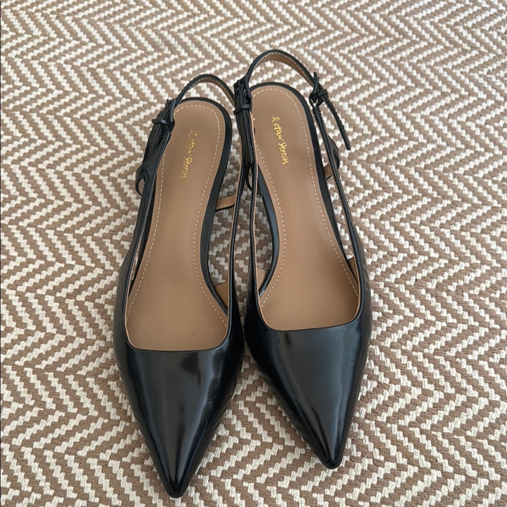 & Other Stories Black Slingback Pointed Toe Women's Shoes SIZE 36